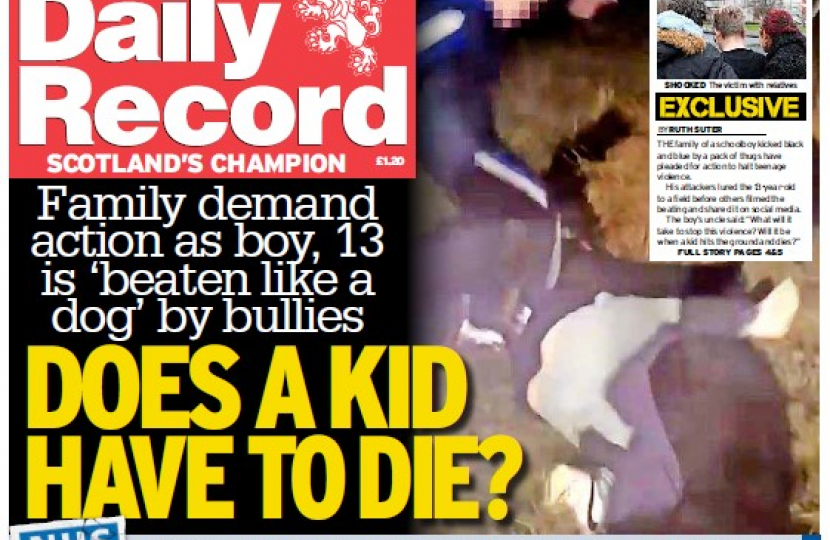 Front Page of the Daily Record